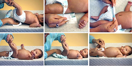 Как правильно надеть подгузник на младенца и как часто нужно его менять1