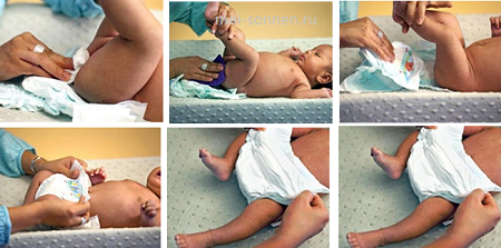 Как правильно надеть подгузник на младенца и как часто нужно его менять2