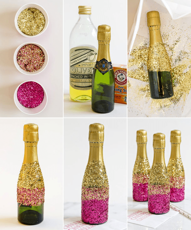 Как украсить бутылку шампанского на новый год